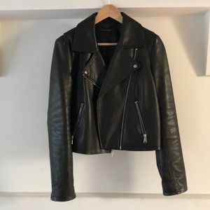 Andrew Marc x Richard Chai moto leather jacket